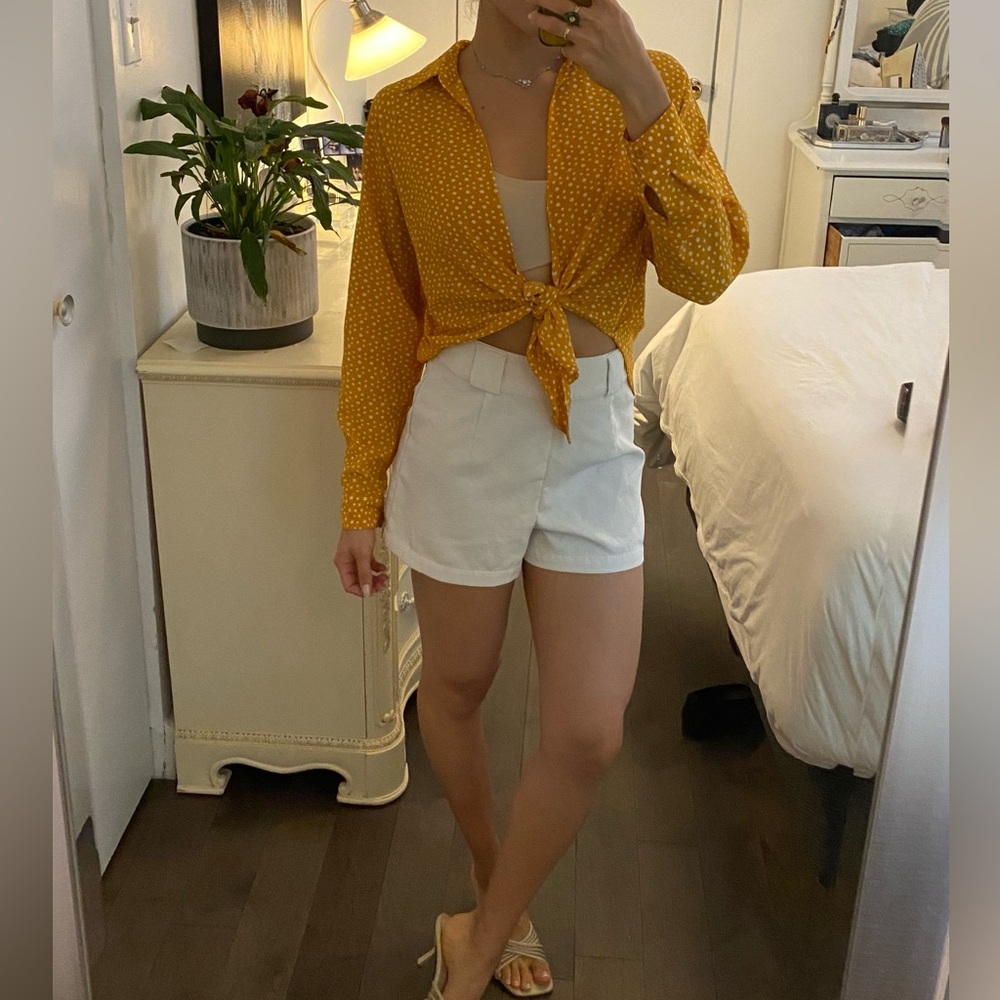 Mustard yellow blouse